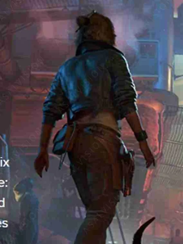Asal Vision Leather Jackets | Star Wars Outlaws Kay Vess Jacket Waxed Blue
