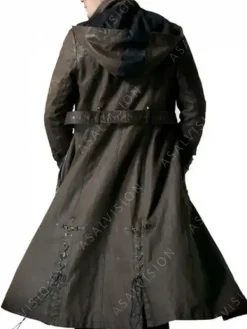 Asal Vision Men Coats | Steampunk and Post-Apocalyptic Wasteland Hooded Coat Brown