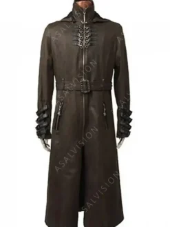Asal Vision Men Coats | Steampunk and Post-Apocalyptic Wasteland Hooded Coat Brown