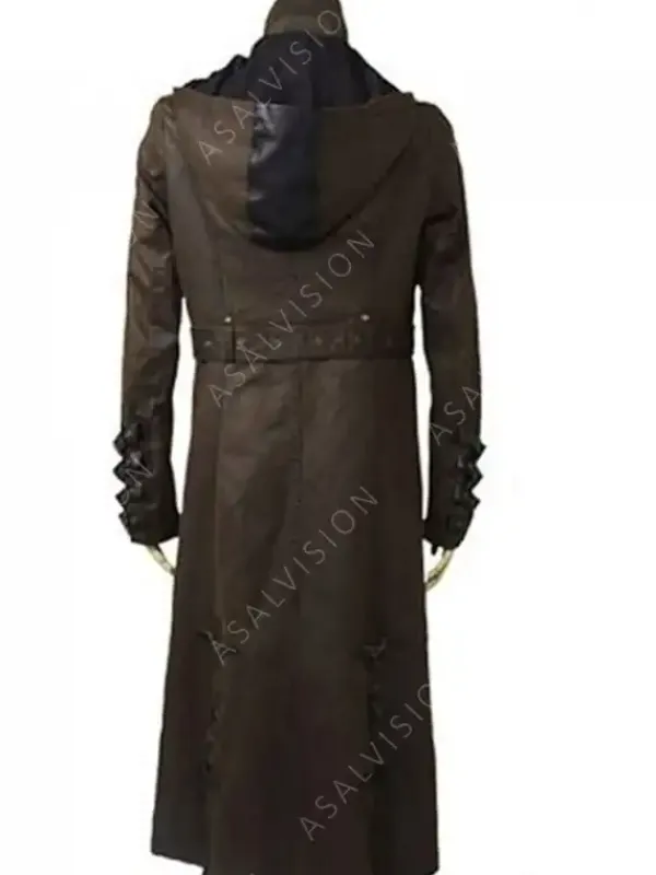 Asal Vision Men Coats | Steampunk and Post-Apocalyptic Wasteland Hooded Coat Brown