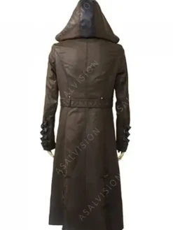 Asal Vision Men Coats | Steampunk and Post-Apocalyptic Wasteland Hooded Coat Brown