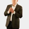 Asal Vision Blazers | Steve Martin Only Murders In the Building Plaid Blazer Grey With Black Plaid Checked Design