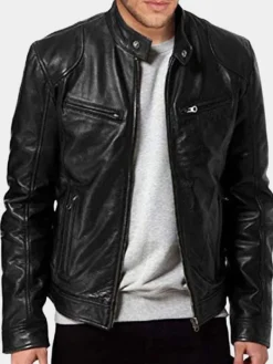 Asal Vision Biker Jackets | Steve Rogers Avengers Endgame Leather Jacket Black