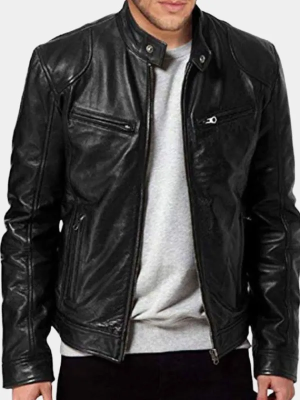 Asal Vision Biker Jackets | Steve Rogers Avengers Endgame Leather Jacket Black