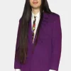 Asal Vision Blazers | Stranger Things Argyle Wool Blazer Purple