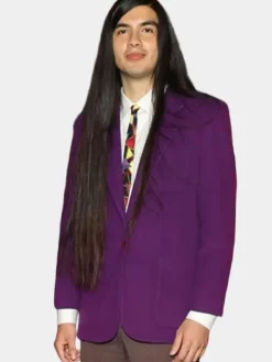 Asal Vision Blazers | Stranger Things Argyle Wool Blazer Purple