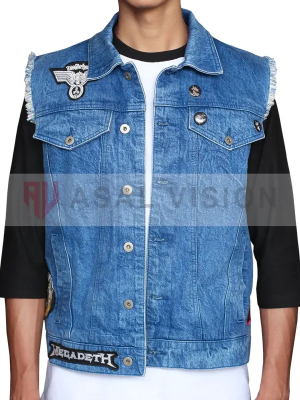Asal Vision Vests | Vests | Stranger Things Eddie Munson Denim Vest Blue