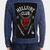 Asal Vision Denim Jackets | Stranger Things Hellfire Club Denim Jacket Blue