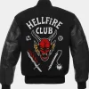 Asal Vision Cotton Jackets | Stranger Things Hellfire Club Varsity Jacket Black