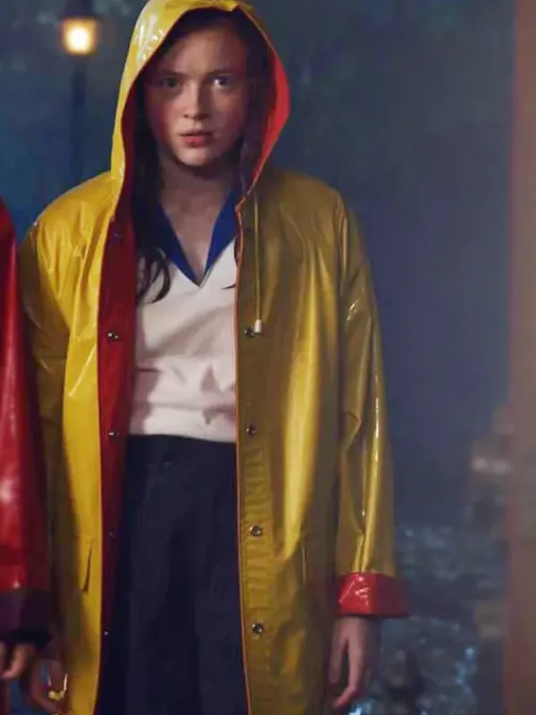 Asal Vision Women Coats | Stranger Things Max Mayfield Yellow Coat Yellow And Red