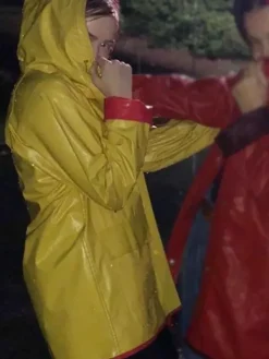 Asal Vision Women Coats | Stranger Things Max Mayfield Yellow Coat Yellow And Red