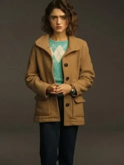 Asal Vision Women Coats | Stranger Things Season 3 Nancy Wheeler Coat Brown
