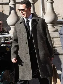 Asal Vision Men Coats | Succession Season 4 Kendall Roy Trench Coat Gray