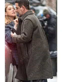 Asal Vision Men Coats | Succession Season 4 Kendall Roy Trench Coat Gray