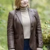Asal Vision Blazers | Succession Season 4 Shiv Roy Leather Blazer Brown