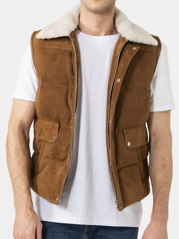 Asal Vision Vests | Suede Leather Vest For Men’s Brown