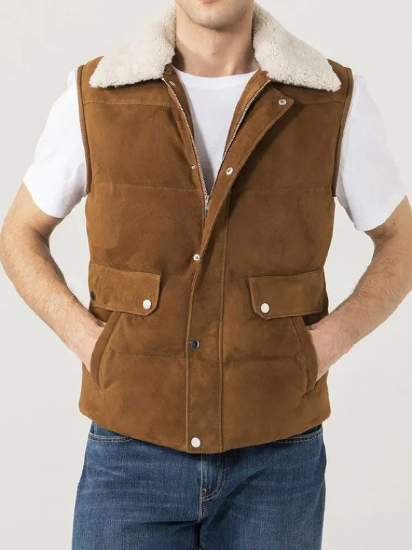 Asal Vision Vests | Suede Leather Vest For Men’s Brown