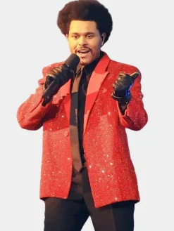 Asal Vision Blazers | Super Bowl The Weeknd Sequin Blazer Red