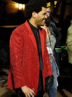 Asal Vision Blazers | Super Bowl The Weeknd Sequin Blazer Red