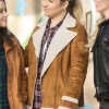 Asal Vision Brown Jackets | Leather Jackets | Supernatural Donna Hanscum Brown Shearling Jacket Tan Brown