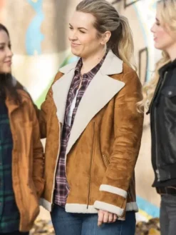 Asal Vision Brown Jackets | Leather Jackets | Supernatural Donna Hanscum Brown Shearling Jacket Tan Brown