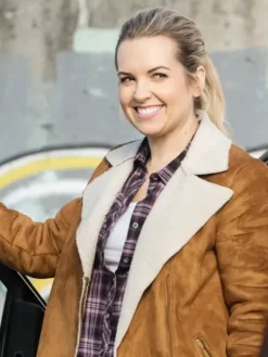 Asal Vision Brown Jackets | Leather Jackets | Supernatural Donna Hanscum Brown Shearling Jacket Tan Brown