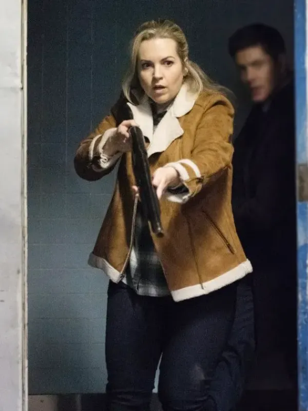 Asal Vision Brown Jackets | Leather Jackets | Supernatural Donna Hanscum Brown Shearling Jacket Tan Brown