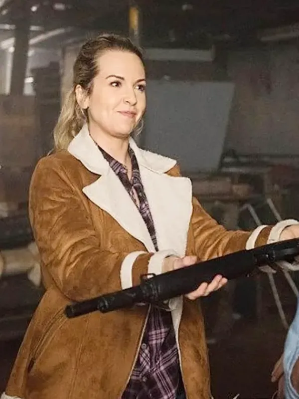 Asal Vision Brown Jackets | Leather Jackets | Supernatural Donna Hanscum Brown Shearling Jacket Tan Brown