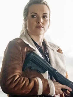 Asal Vision Brown Jackets | Leather Jackets | Supernatural Donna Hanscum Brown Shearling Jacket Tan Brown