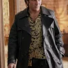 Asal Vision Men Coats | Supersex 2024 Tommaso Leather Trench Coat Black