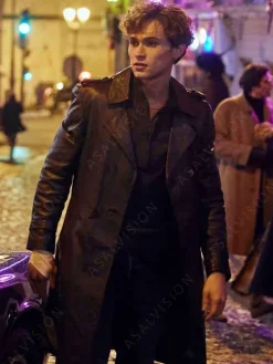 Asal Vision Men Coats | Supersex Young Rocco Leather Trench Coat Black