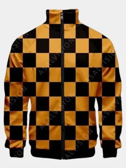 Asal Vision Cotton Jackets | Cotton Jackets | Tanjuro Kamado Demon Slayer Jacket Yellow & Black