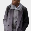 Asal Vision Men Coats | Tariq St. Patrick Power Book II Ghost Season 3 Trench Coat Grey