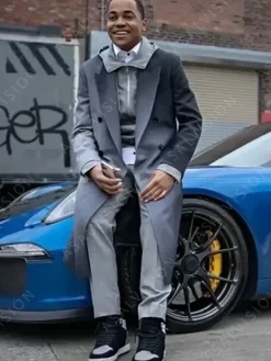Asal Vision Men Coats | Tariq St. Patrick Power Book II Ghost Season 3 Trench Coat Grey