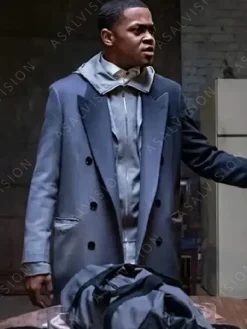 Asal Vision Men Coats | Tariq St. Patrick Power Book II Ghost Season 3 Trench Coat Grey