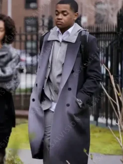 Asal Vision Men Coats | Tariq St. Patrick Power Book II Ghost Season 3 Trench Coat Grey