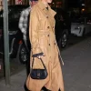 Asal Vision Women Coats | Taylor Swift Leather Trench Coat Tan
