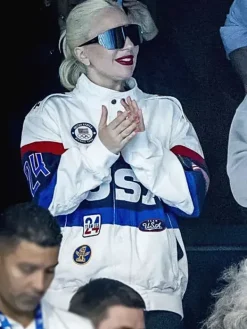 Asal Vision Cotton Jackets | Team USA Lady Gaga Paris Olympics 2024 Jacket White