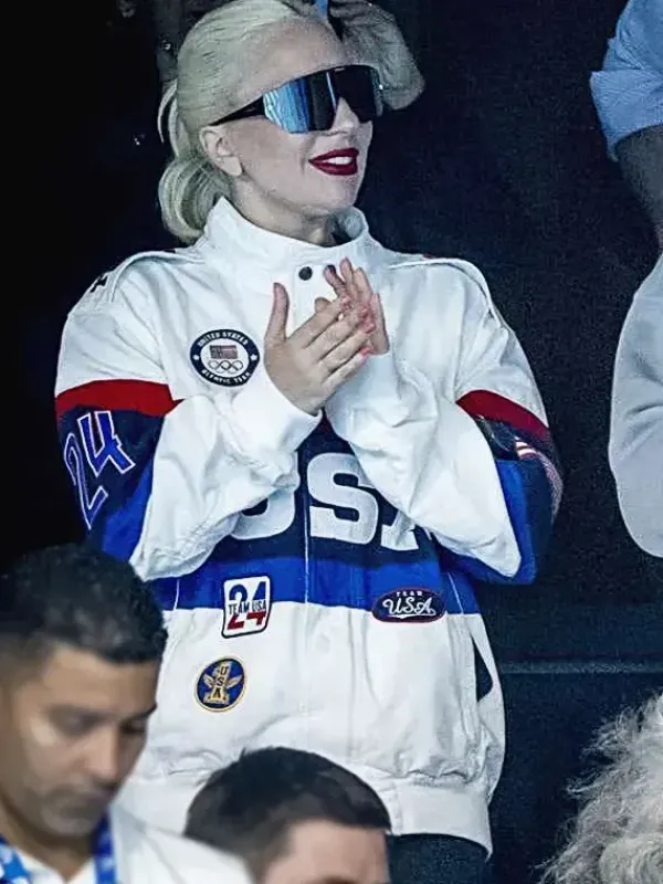 Asal Vision Cotton Jackets | Team USA Lady Gaga Paris Olympics 2024 Jacket White