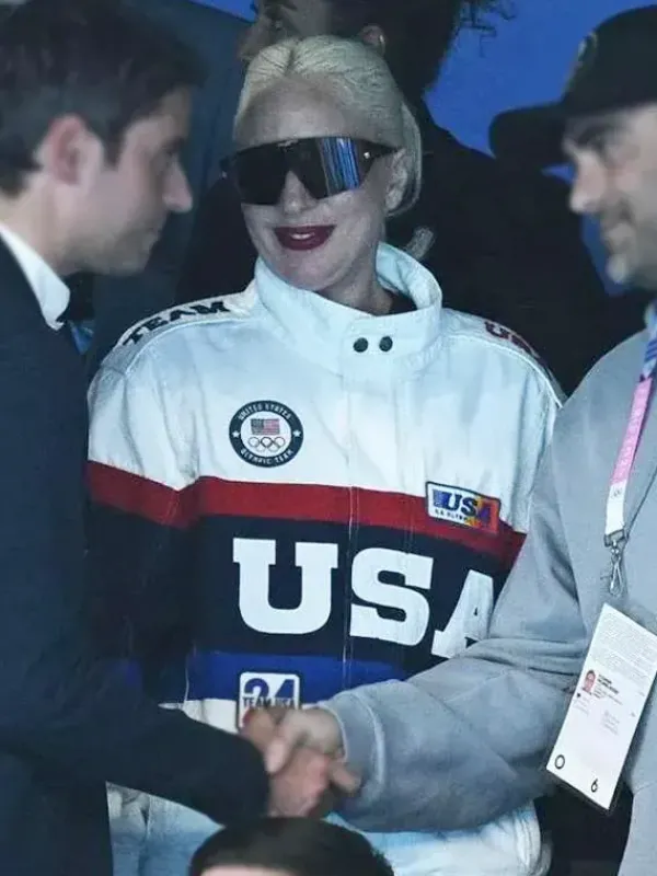 Asal Vision Cotton Jackets | Team USA Lady Gaga Paris Olympics 2024 Jacket White