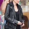 Asal Vision Leather Jackets | The 355 Jessica Chastain Biker Leather Jacket Black