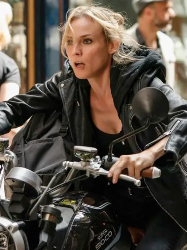 Asal Vision Leather Jackets | The 355 Jessica Chastain Biker Leather Jacket Black
