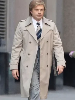 Asal Vision Men Coats | The Apprentice 2024 Sebastian Stan Trench Coat Beige
