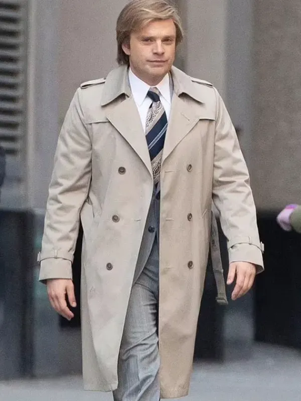 Asal Vision Men Coats | The Apprentice 2024 Sebastian Stan Trench Coat Beige