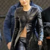 Asal Vision Women Coats | Leather Jackets | The Attico SS24 Zendaya Leather Jacket Black