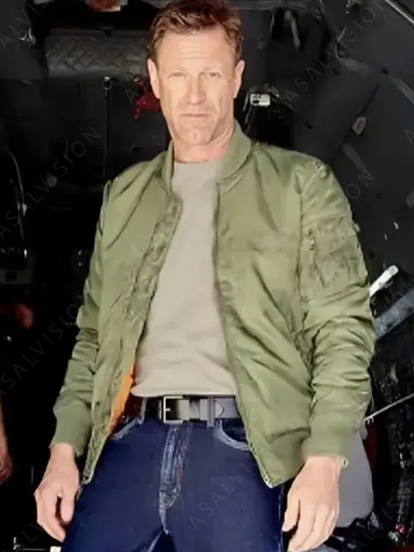 Asal Vision Cotton Jackets | The Bricklayer 2024 Aaron Eckhart Bomber Jacket Green