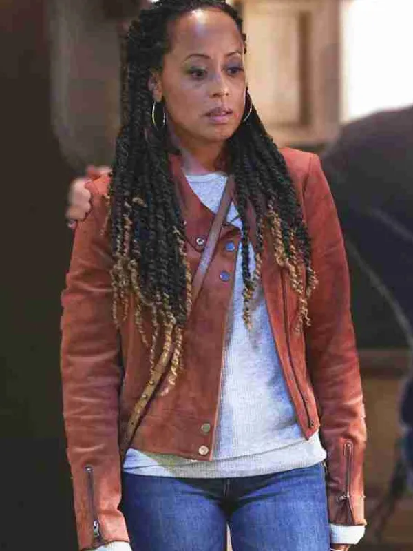 Asal Vision Leather Jackets | The Company You Keep 2023 Essence Atkins Suede Jacket