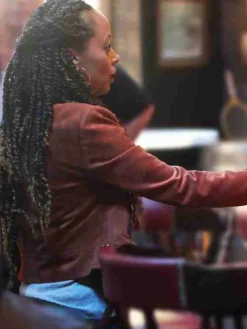 Asal Vision Leather Jackets | The Company You Keep 2023 Essence Atkins Suede Jacket
