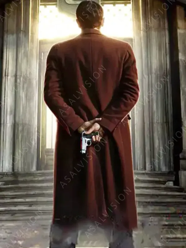 Asal Vision Men Coats | The Continental 2023 Winston Scott Trench Coat Maroon