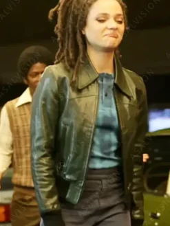 Asal Vision Leather Jackets | The Crowded Room 2023 Sasha Lane Jacket Green